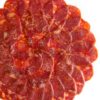 Chorizo Cular Ibérico Bellota loncha en plato